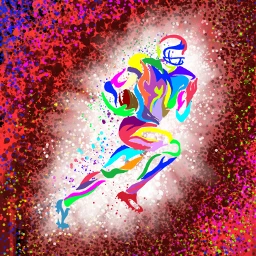 wdpamericanfootball colorsplash colourful sports artistic
